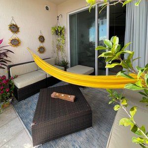 Outdoor Patio Armless Set in Brown with cushions